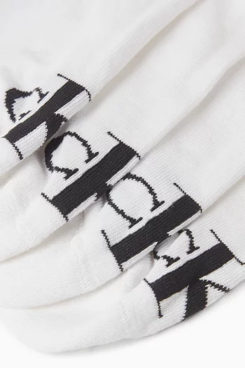 Logo Ankle Socks in Cotton-blend, Set of 2