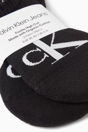 Footie Monogram Socks in Knit, Set of 2