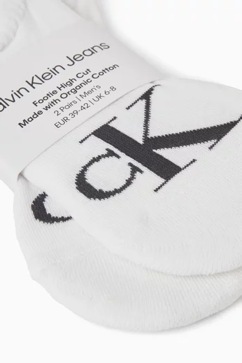 Footie Monogram Socks in Knit, Set of 2