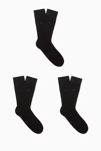 Logo Socks in Cotton-blend, Set of 3