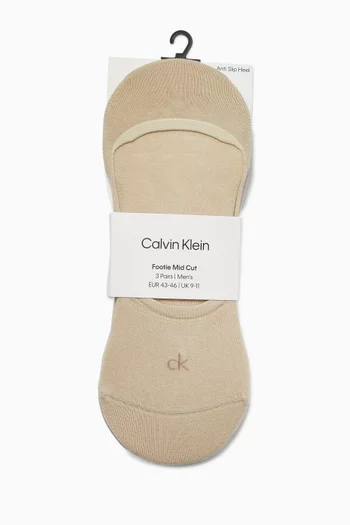 Logo No-show Socks in Cotton-blend, Set of 3