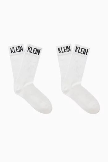 Ribbon Logo Socks, Set of 2