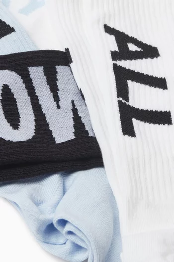 Logo Socks in Cotton-blend, Set of 4
