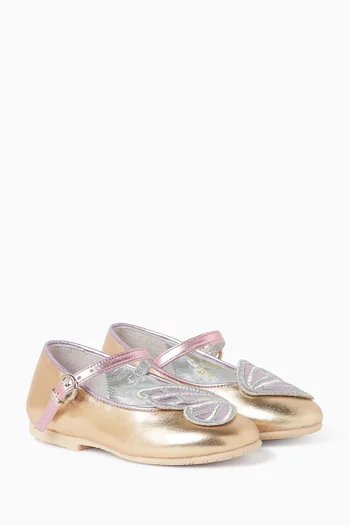 Butterfly Embroidery Ballerina Flats