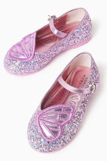 Butterfly Embroidery Ballerina Flats