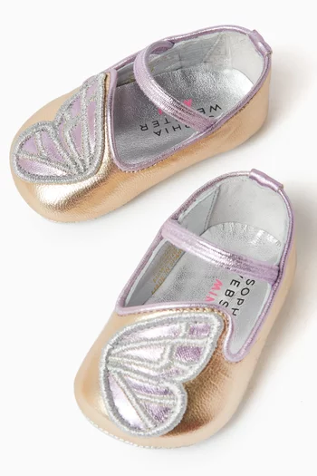 Butterfly Embroidery Ballerina Flats