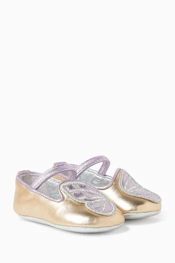 Butterfly Embroidery Ballerina Flats