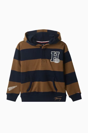 Varsity Stripe Hoodie in Cotton-blend