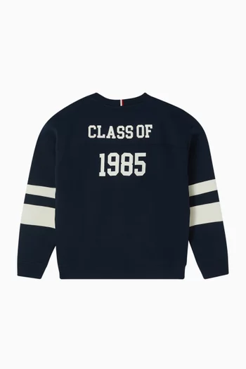 Varsity Back Logo Sweatshirt in Cotton-blend