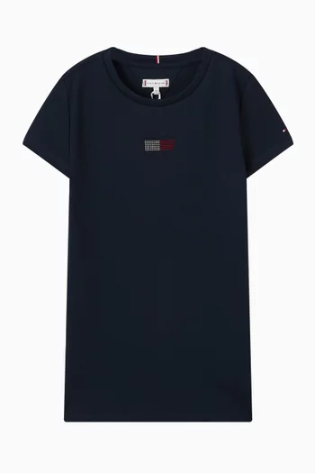 Embellished Logo Dress