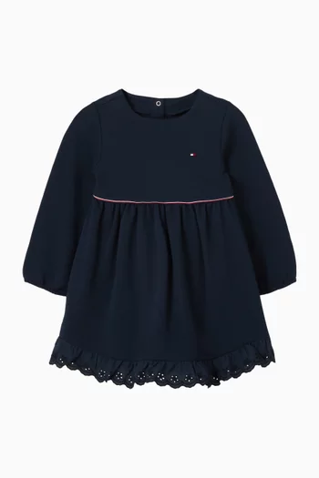 فستان بشريط دانتيل قطن جيرسيه