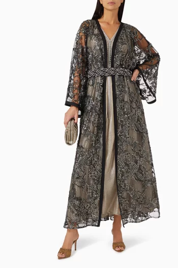 Shimmer Embroidered Maxi Dress