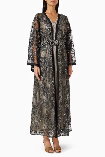 Shimmer Embroidered Maxi Dress
