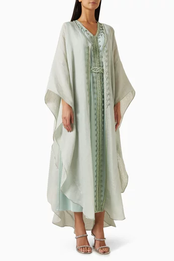 Cape Embroidered 2-piece Dress Set