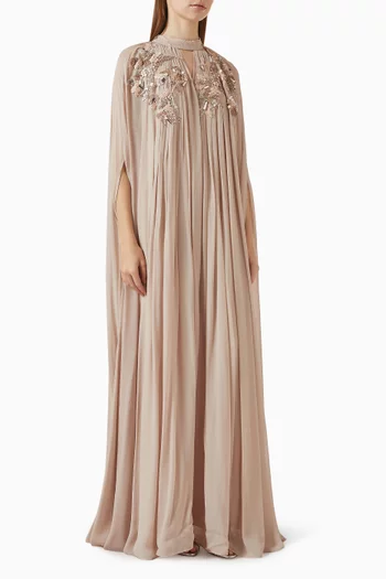 فستان بكاب وطيّات جورجيت