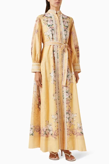 Vivienne Belted Dress in Linen