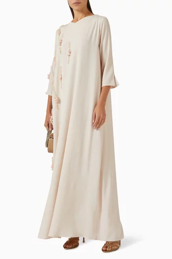 3D Floral-applique Kaftan