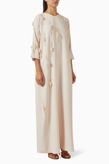 3D Floral-applique Kaftan