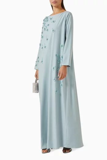 3D Floral-applique Kaftan