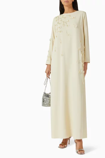 3D Floral-applique Kaftan
