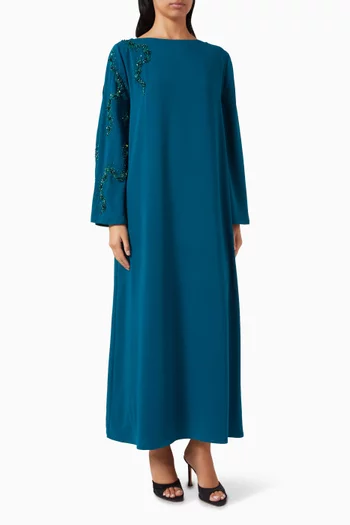 3D Floral-applique Kaftan