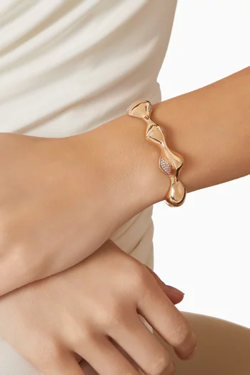 سوار ديتا مرصع بالماس ذهب أصفر عيار 14