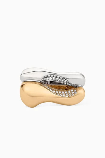 Shiraz Rainbow Bangle in 14kt Gold