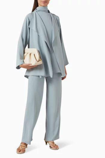 3-piece Ruffled Abaya Set