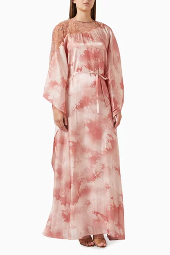 Mesh Printed Kaftan