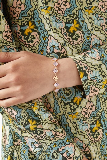 Clover Bracelet in 18kt Gold-plated Brass