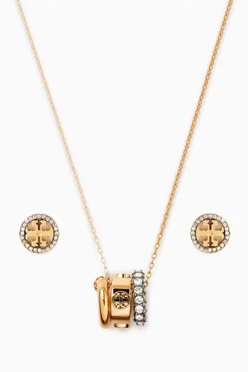 Miller Pave Necklace & Earrings Set