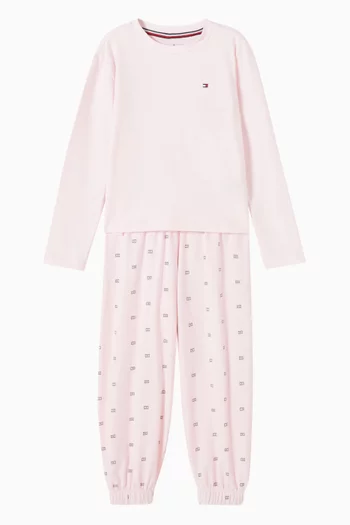 Printed Pyjama Set in Cotton