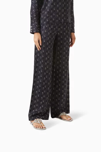 حذاء ميلر بعقدة مرصع بالكريستال بكعب مسطح