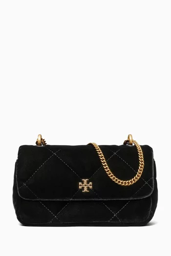 Small Kira Pavé Convertible Shoulder Bag in Velvet