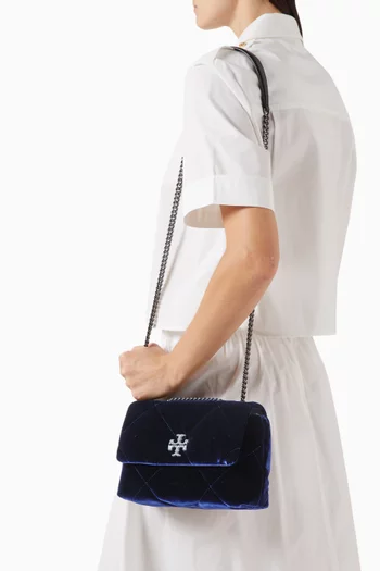 Small Kira Pavé Convertible Shoulder Bag in Velvet