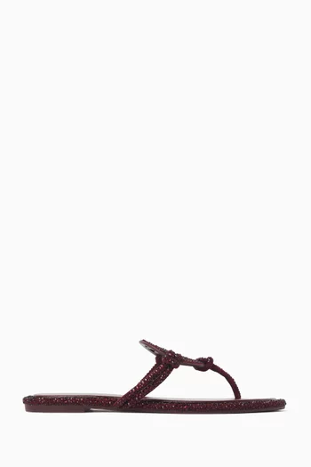 صندل ميلر مرصع بكريستال بافيه بعقدة