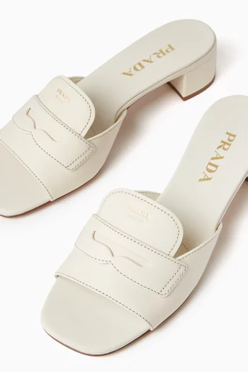 Open-toe Mules in Leather