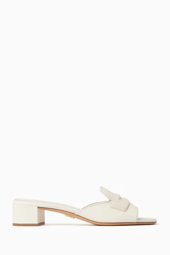 Open-toe Mules in Leather