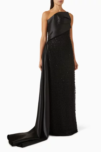 Virema Sequin-embellished Gown in Taffeta