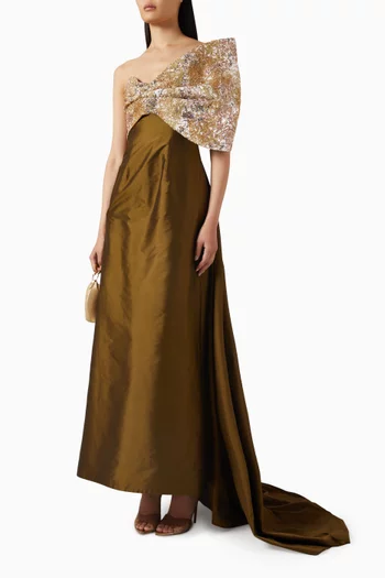 Erelune Sequin-embellished Gown in Taffeta