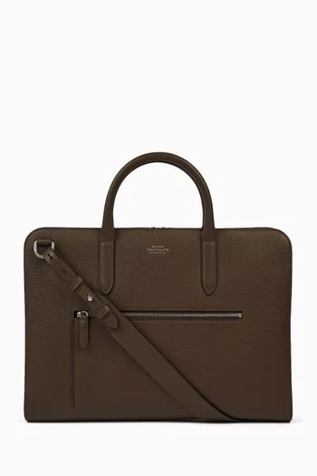 Ultra Slim Briefcase in Ludlow Leather
