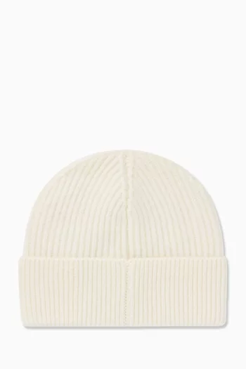 Half Cardigan Beanie in Wool