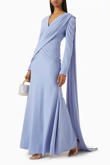 فستان بكاب بتصميم متقاطع