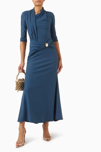 فستان بدرابيه غير متماثل