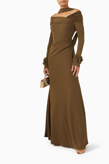 فستان بشال درابيه