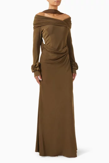 فستان بشال درابيه