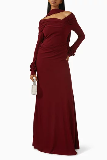 فستان بشال درابيه