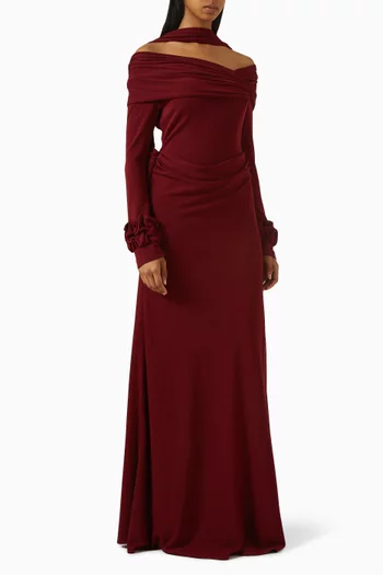 فستان بشال درابيه