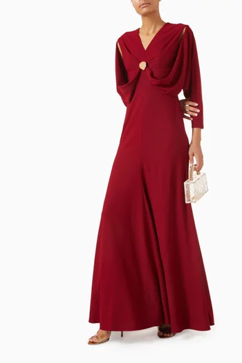 فستان بقصة حورية البحر بدرابيه