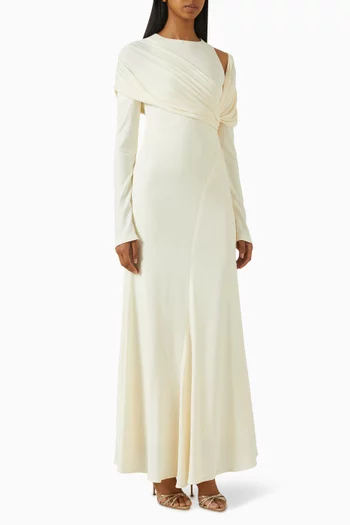 فستان بدرابيه غير متماثل